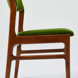 カリモク60【正規販売店】 アームレスダイニングチェア モケットグリーン