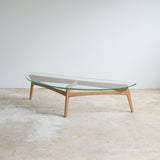 Luu Table(glass top) | オーク/ウォルナット無垢材