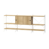 String フリースタンドシェルフ ×3列 棚板+キャビネット×1