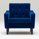 カリモク60【正規販売店】 ロビーチェア 1シーター モケットブルー 【数量限定】