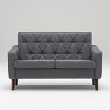 カリモク60【正規販売店】 ロビーチェア 2シーター セラムダークグレー