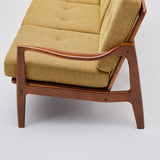 カリモク60【正規販売店】フレームチェア 3シーター マスタードイエロー