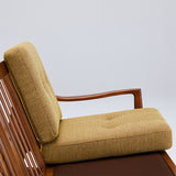 カリモク60【正規販売店】フレームチェア 3シーター マスタードイエロー