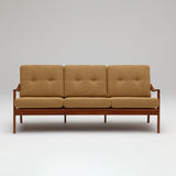 カリモク60【正規販売店】フレームチェア 3シーター マスタードイエロー