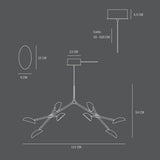 101 COPENHAGEN【日本代理店】デンマークデザイン Drop Chandelier, Mini - Burned Black (5m)