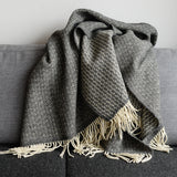 シ・コラサォン ウールブランケット Flower Dark Gray