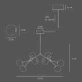 101 COPENHAGEN【日本代理店】デンマークデザイン Drop Chandelier Mini Globe Burned Black (5m)