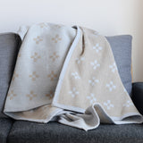 KLIPPAN シュニールコットン ハーフブランケット シャーンスンド ブルーサンド