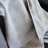 KLIPPAN シュニールコットン ハーフブランケット シャーンスンド ブルーサンド