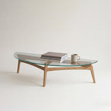 Luu Table(glass top) | オーク/ウォルナット無垢材