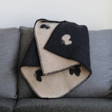 KLIPPAN ウール ミニブランケット CHOUCHO ブラック