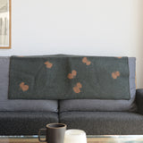 KLIPPAN ウール ミニブランケット CHOUCHO グリーン/ブラウン