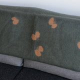 KLIPPAN ウール ミニブランケット CHOUCHO グリーン/ブラウン