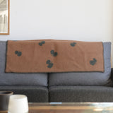 KLIPPAN ウール ミニブランケット CHOUCHO グリーン/ブラウン