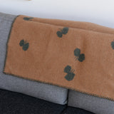 KLIPPAN ウール ミニブランケット CHOUCHO グリーン/ブラウン