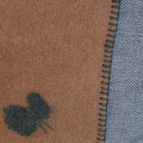 KLIPPAN ウール ミニブランケット CHOUCHO グリーン/ブラウン