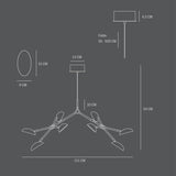 101 COPENHAGEN【日本代理店】デンマークデザイン Drop Chandelier, Mini - Oxidized (5m)