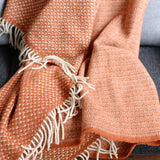 シ・コラサォン ウールブランケット Swallow Cloud Brick