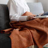 シ・コラサォン ウールブランケット Swallow Cloud Brick