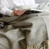 シ・コラサォン ウールブランケット Swallow Cloud Mixed Light Gray