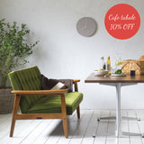 カフェテーブル W1200 D700 × Kチェア 2シーター カフェスタイルセット【Cafe Table 10%OFF】