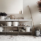 【日本代理店】String スウェーデン製 シェルフシステム 棚板58×30 ローエッジ メタル(1枚)