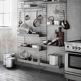 【日本代理店】String スウェーデン製 シェルフシステム 棚板58×30 ハイエッジ メタル(1枚)