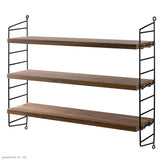 【日本代理店】String Pocket スウェーデン製 ウォルナット / ブラック