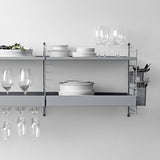 【日本代理店】String スウェーデン製 シェルフシステム 棚板58×30 ローエッジ メタル(1枚)