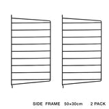 【日本代理店】String スウェーデン製 シェルフシステム サイドフレーム50×30 (2枚組)