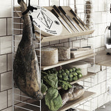 【日本代理店】String スウェーデン製 String System 木製マガジンシェルフ 58×30 ホワイト