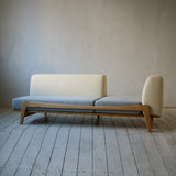 Luu Sofa ecru / gray(左右反転仕様) | オーク/ウォルナット無垢材