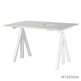 【日本代理店】String スウェーデン製 Works 昇降式デスク ライトグレーリノリウム