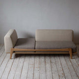 Luu Sofa light beige / brown | オーク/ウォルナット無垢材