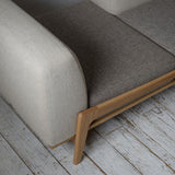 Luu Sofa light beige / brown | オーク/ウォルナット無垢材