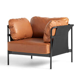 HAY【正規販売店】 CAN 1シーター ブラウンレザー / ブラックベース