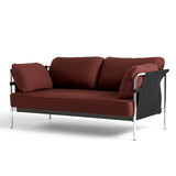 HAY【正規販売店】 CAN 2シーター ボルドー / クロムスチールベース