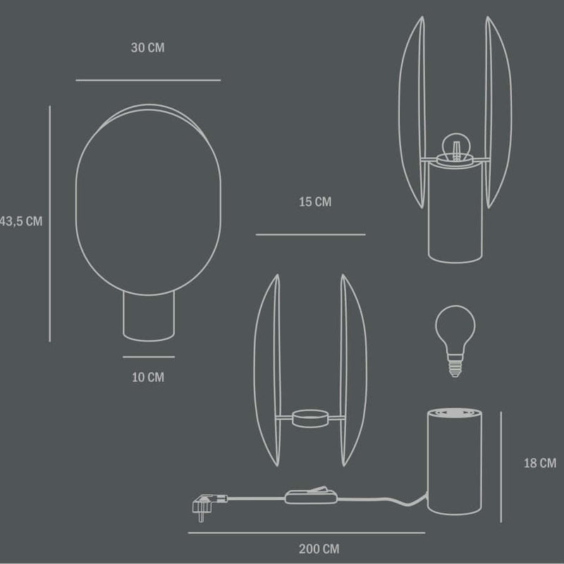 101 COPENHAGEN【日本代理店】デンマークデザイン Clam Table Lamp Oxidized