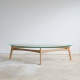 Luu Table(glass top) | オーク/ウォルナット無垢材