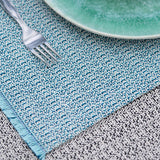 シ・コラサォン プレイスマット swallow fringe dark blue / yellow