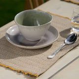 シ・コラサォン プレイスマット swallow fringe bordeaux / red