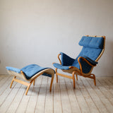 Bruno Mathsson "Pernilla" 1P Sofa & Ottoman R212D665
