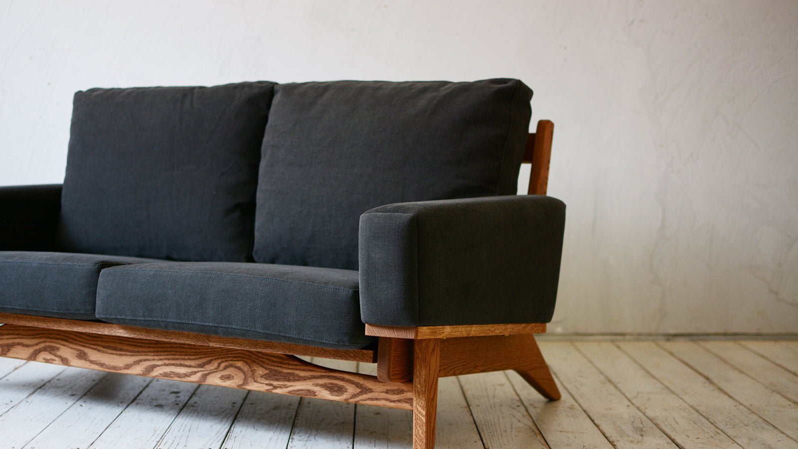 フジファニ 北欧 モダン プライウッド ラブソファ 2人掛けソファ 北欧