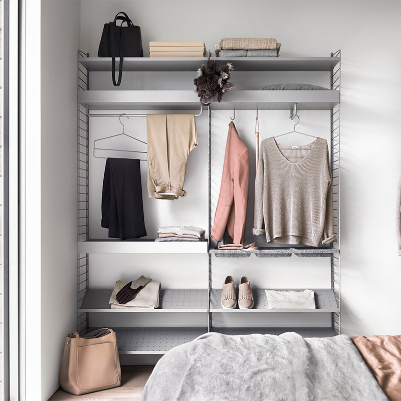 【日本代理店】String スウェーデン製 シェルフシステム 棚板78×20 ローエッジ メタル(1枚)