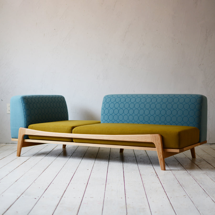 Luu Sofa dop tambourine blue / khaki | オーク/ウォルナット/アッシュ無垢材
