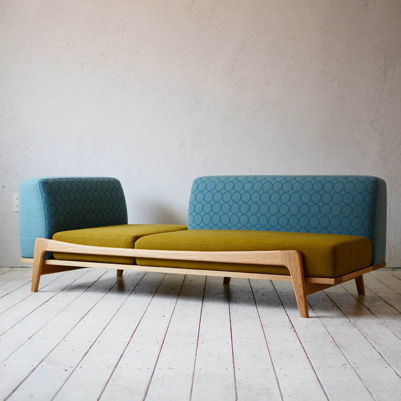 Luu Sofa dop tambourine blue / khaki | オーク/ウォルナット/アッシュ無垢材