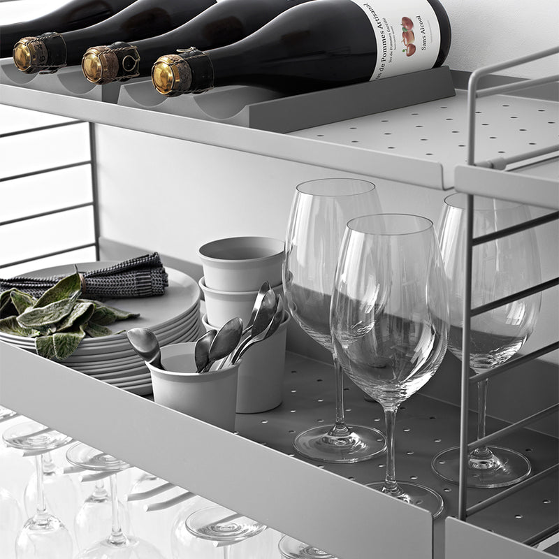 【日本代理店】String スウェーデン製 シェルフシステム 棚板78×20 ローエッジ メタル(1枚)