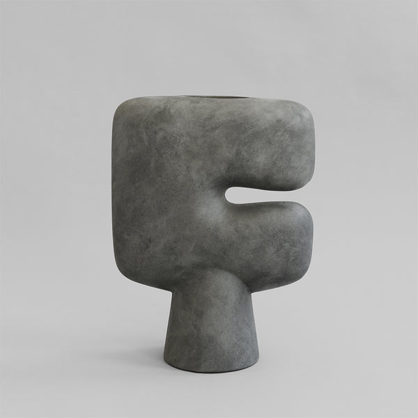 101 COPENHAGEN 【日本代理店】デンマークデザイン Tribal Vase, Big - Dark Grey