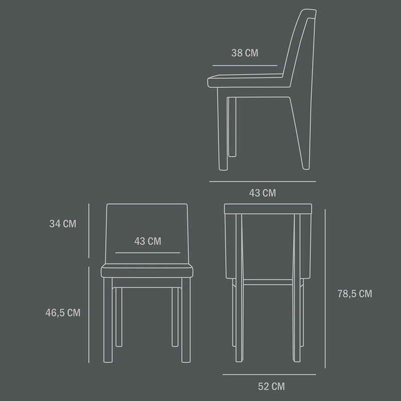 101 COPENHAGEN【日本代理店】デンマークデザイン Brutus Slim Dining Chair Coffee
