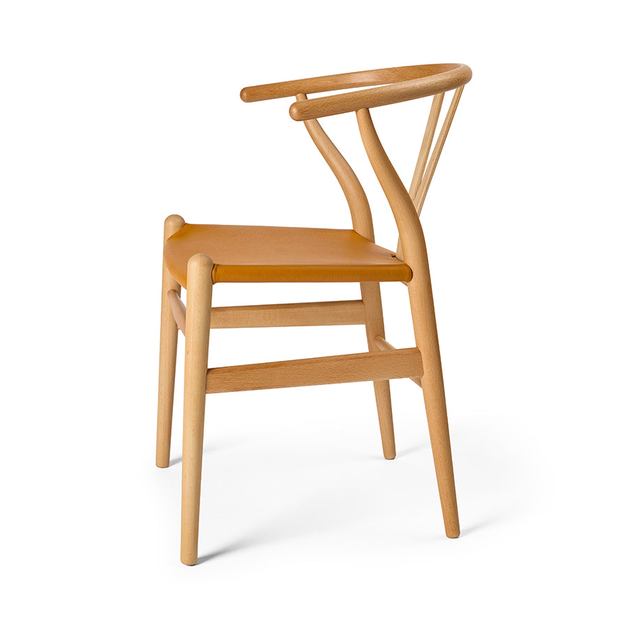 Yチェア（ワイチェア）CH24P レザー座面 | Hans. J. Wegner (ハンス・J